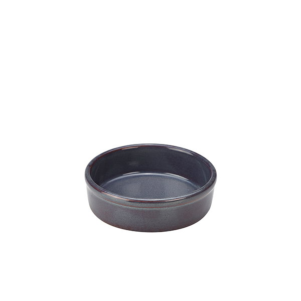 Rustic Stoneware Blue Tapas Dish 13cm