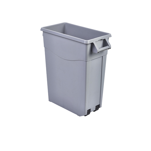 Grey Slim Recycling Bin 65L