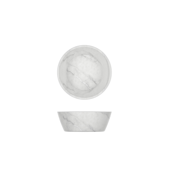 White Marble Agra Melamine Bowl 12.7 x 4.5cm