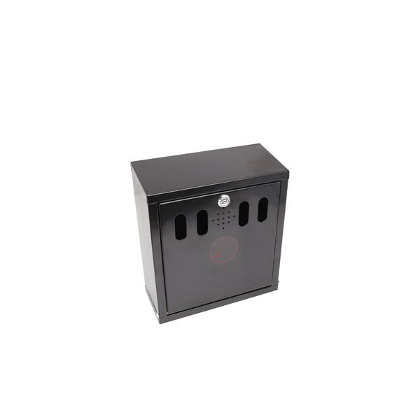 Genware Black Wall-Mounted Outdoor Ashtray