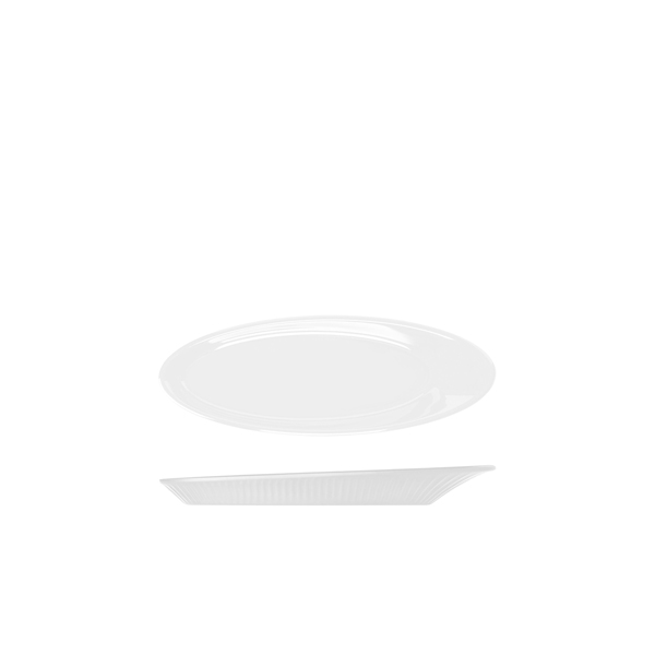 Opulence White Boston Melamine Oval Plate 25.5 x 9.2cm