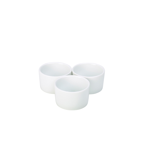 Genware Porcelain Contemporary Smooth Ramekin 9cm/ 3.5"