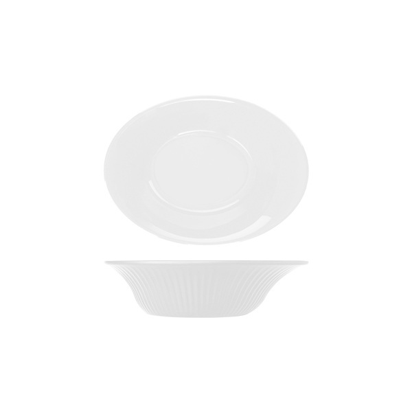 Opulence White Boston Melamine Oval Bowl 25.5 x 19 x 6.7cm