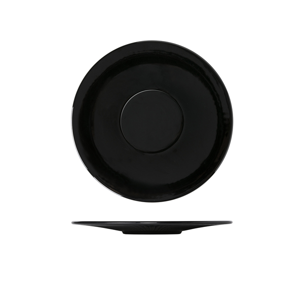 Midnight Black Boston Melamine Plate 28cm