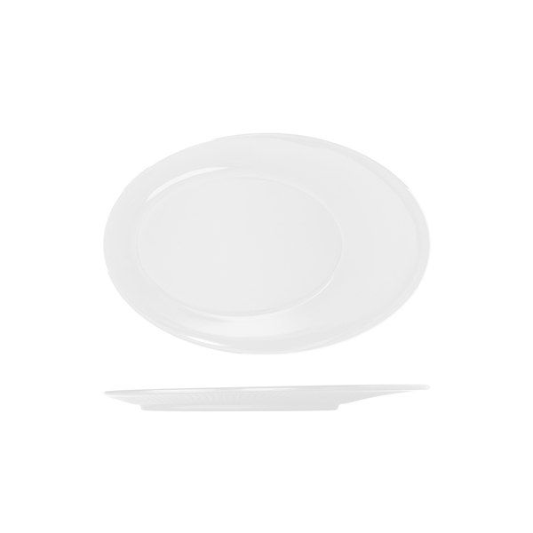 Opulence White Boston Melamine Oval Plate 30.5 x 20.7cm