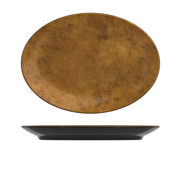 Copper/Black Utah Melamine Platter 34.5 x 25cm