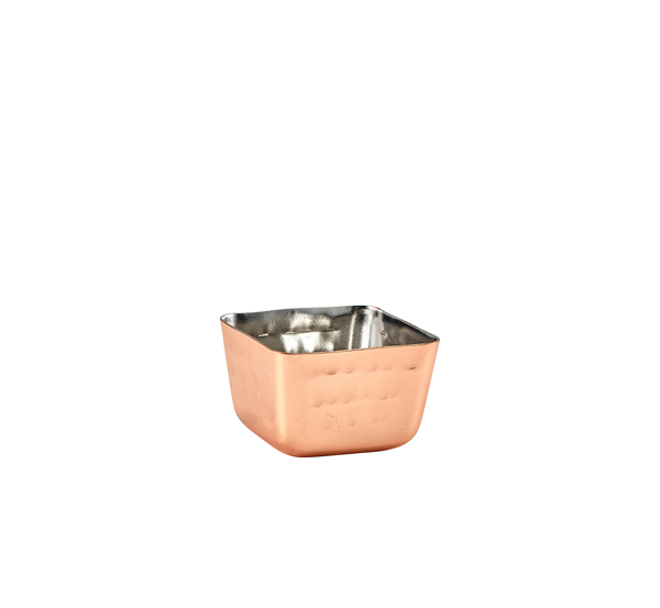 GenWare Copper Plated Square Hammered Ramekin 71ml/2.5oz