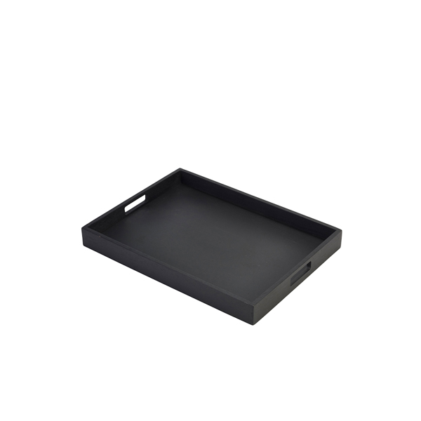 Solid Black Butlers Tray 44 x 32 x 4.5cm