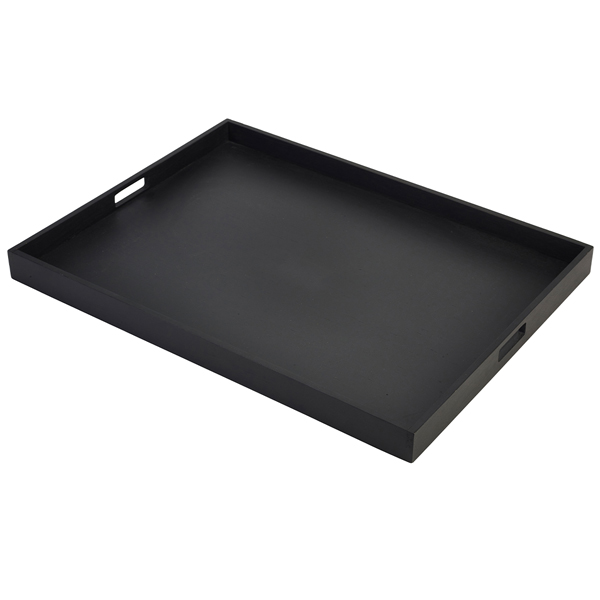 Solid Black Butlers Tray 64 x 48 x 4.5cm