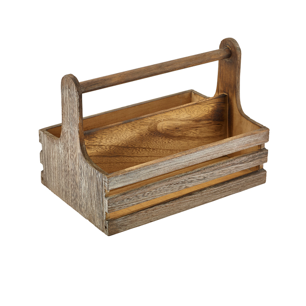 Rustic Wooden Table Caddy