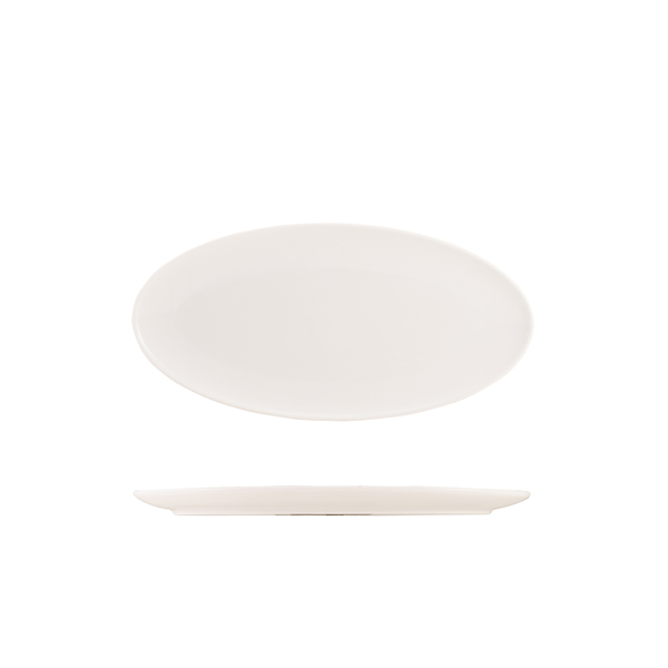 Genware Porcelain Narrow Oval Plate 30cm/ 11.5"
