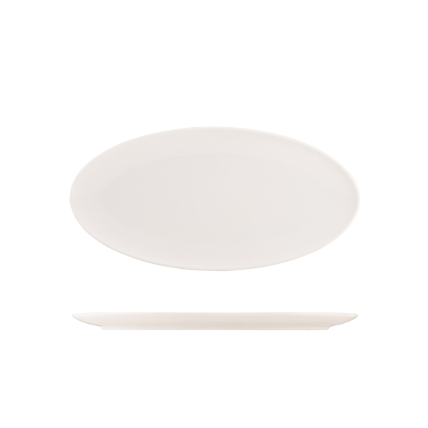 Genware Porcelain Narrow Oval Plate 34cm/ 13"