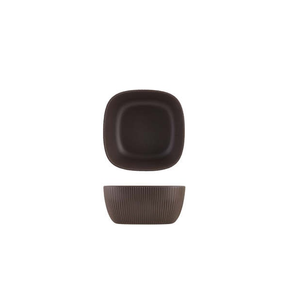 GenWare Melamine Black Aria Square Buffet Bowl 18.5cm