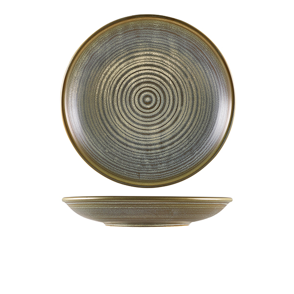 Terra Porcelain Matt Grey Deep Coupe Plate 25cm