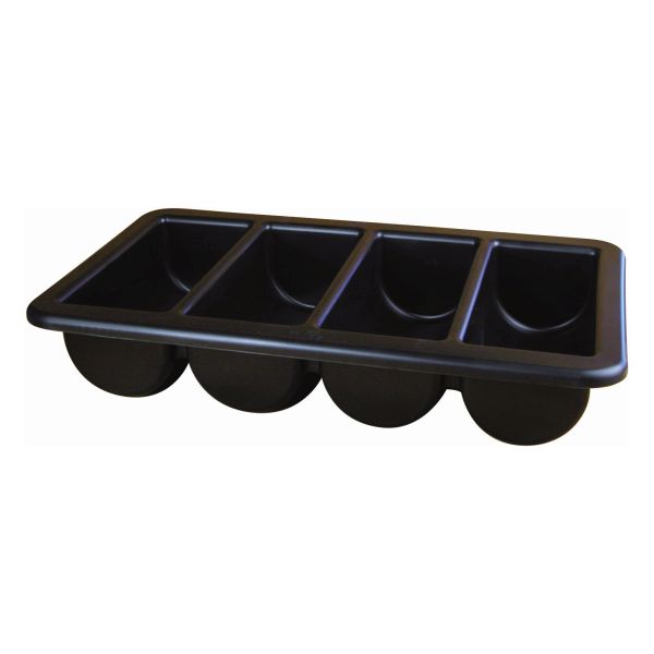 Cutlery Tray/Box 1/1 Black 13" X 21"