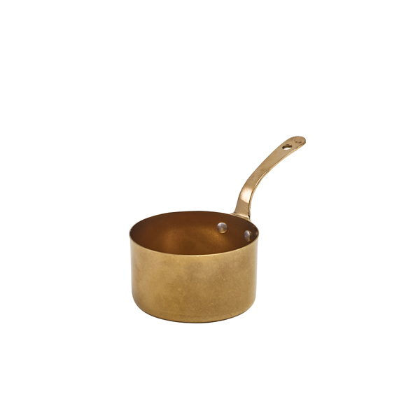 GenWare Gold Vintage Steel Mini Sauce Pan 9 x 5.25cm