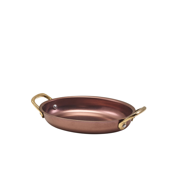 GenWare Copper Vintage Steel Oval Dish 16.5 x 12.5cm