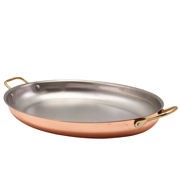 GenWare Copper Plated Oval Dish 37.5 x 26cm