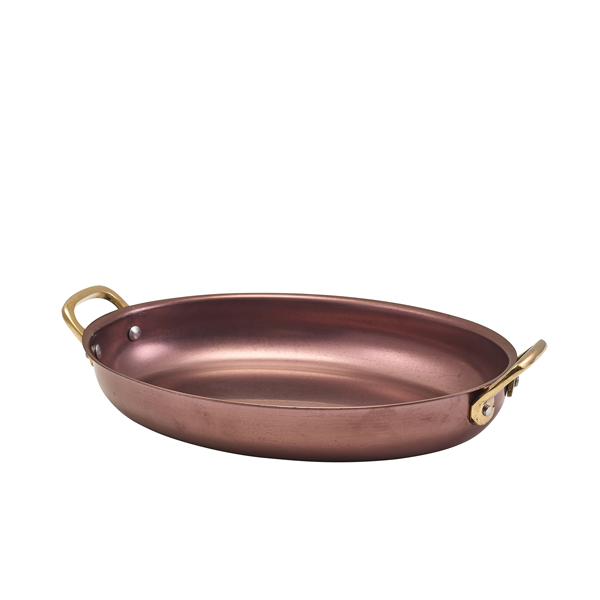 GenWare Copper Vintage Steel Oval Dish 24.5 x 17.5cm