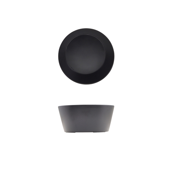 GenWare Melamine Black Tableau Conical Buffet Bowl 22 x 10cm