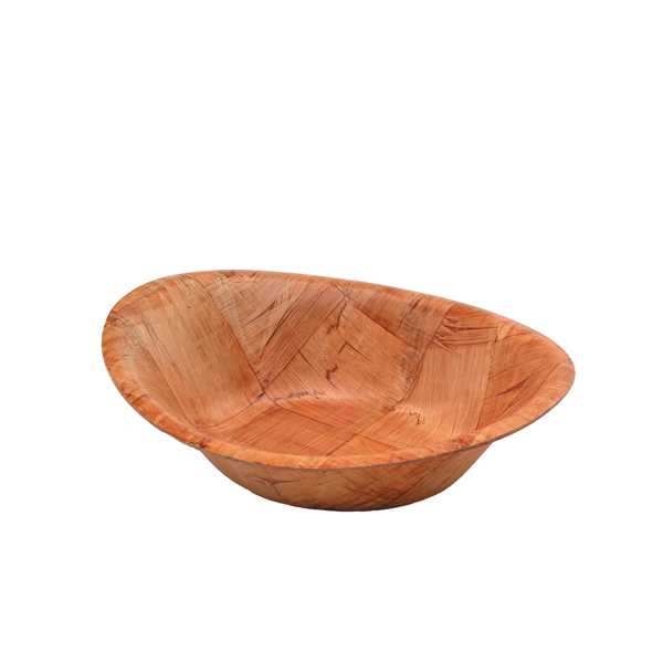 Oval Woven Wood Bowls 9"x7" Singles