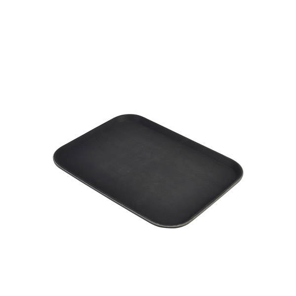 Gengrip 12" x 16" Rect. Non-Slip Tray Black