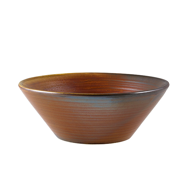 Terra Porcelain Rustic Copper Conical Bowl 16cm