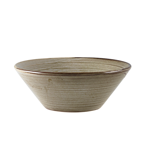 Terra Porcelain Grey Conical Bowl 16cm