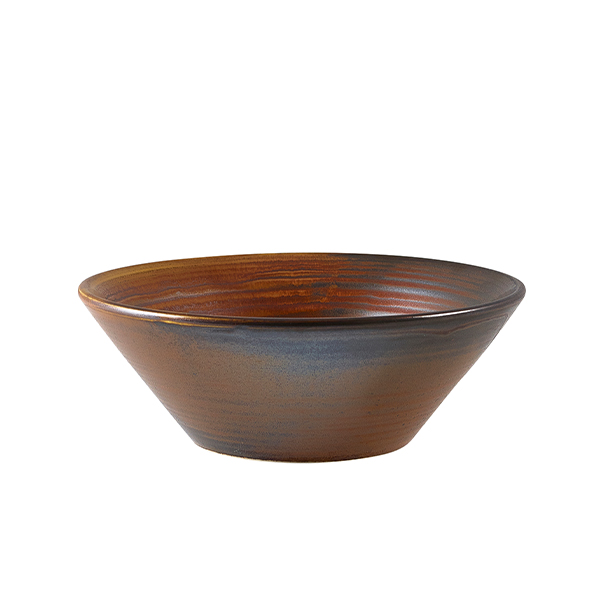 Terra Porcelain Rustic Copper Conical Bowl 14cm