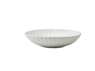 Incise Porcelain Scalloped Coupe Bowl 20cm