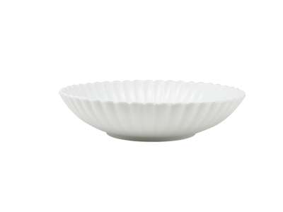 Incise Porcelain Scalloped Coupe Bowl 23cm