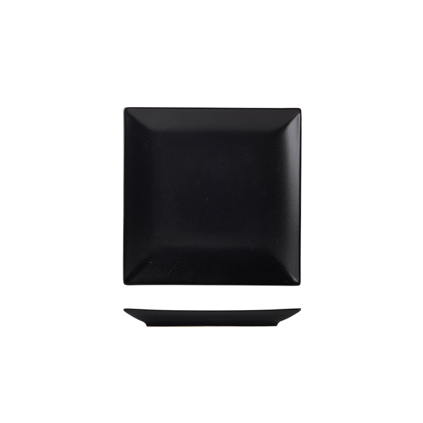 Luna Stoneware Black Square Plate 18cm/ 7"