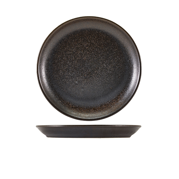 Terra Porcelain Black Coupe Plate 24cm