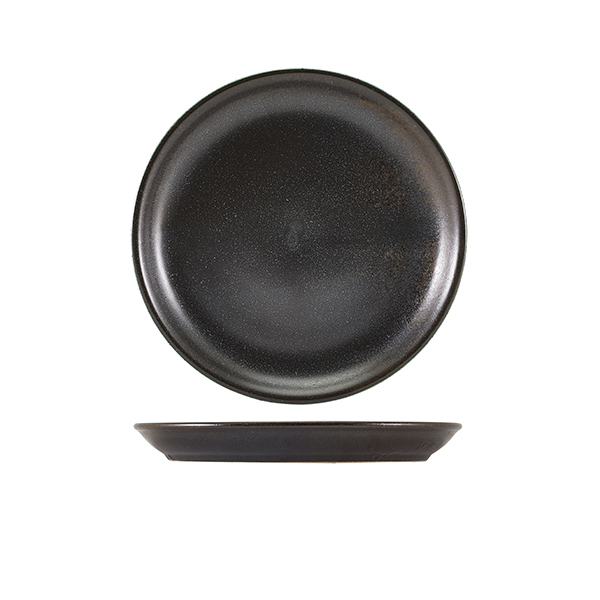 Terra Porcelain Black Coupe Plate 19cm