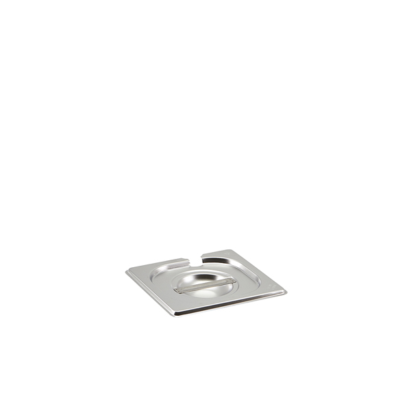 St/St Gastronorm Pan Notched Lid 1/6