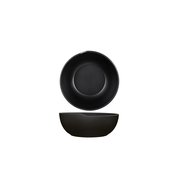 Black Copenhagen Round Melamine Bowl 20 x 7.5cm
