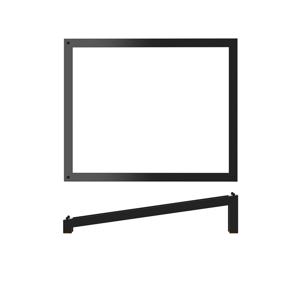 Black Luxor Metal GN1/2 Angled Riser 32.5 x 26.5 x 7cm