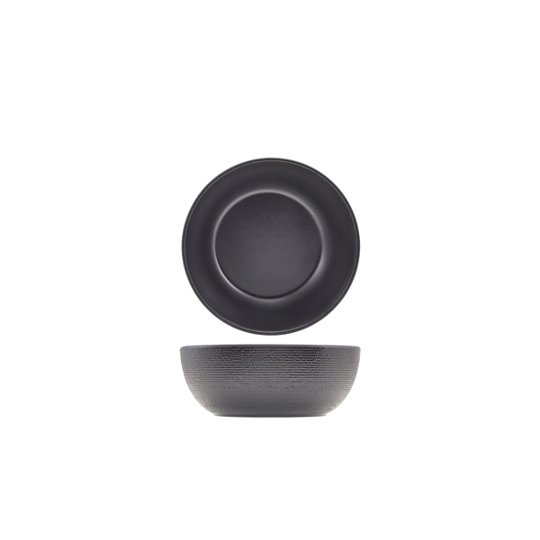 GenWare Melamine Black Jute Buffet Bowl 20 x 7.5cm