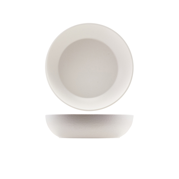 GenWare Melamine White Jute Buffet Bowl 28 x 7.5cm