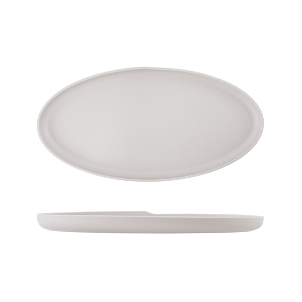 White Copenhagen Oval Melamine Dish 47.5 x 24cm