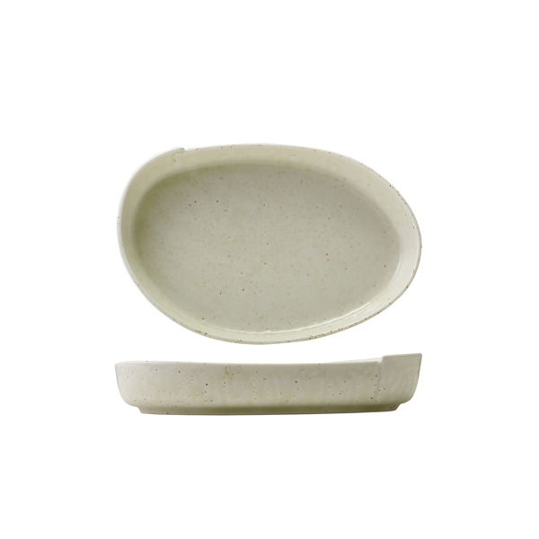 Kozo Porcelain Shiro Oval Plate 23cm