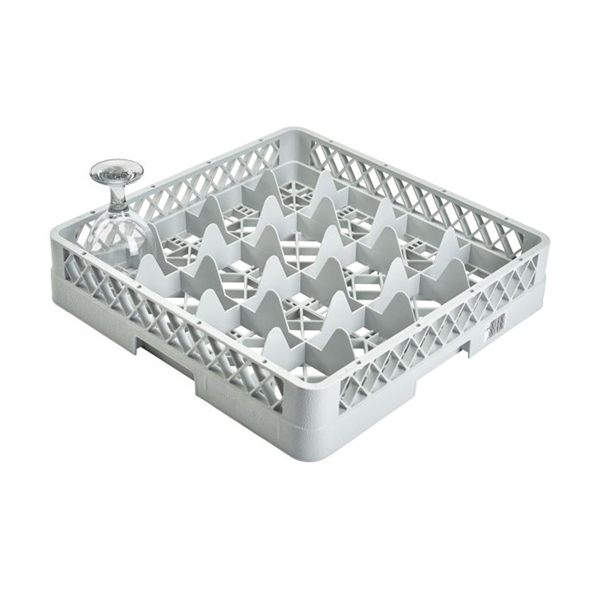 Genware 16 Comp Glass Rack With 4 Extenders