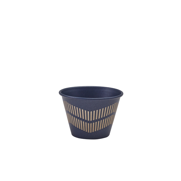 GenWare Metallic Blue Lined Ramekin 71ml/ 2.5oz
