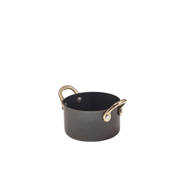 GenWare Black Vintage Steel Mini Casserole Dish 9 x 5.25cm