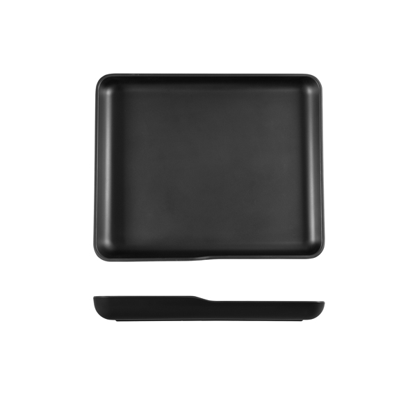 Black Copenhagen Melamine GN 1/2 Platter 32.5 x 26.5 x 3.5cm