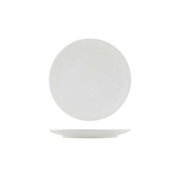 Incise Porcelain Lavara Coupe Plate 23cm