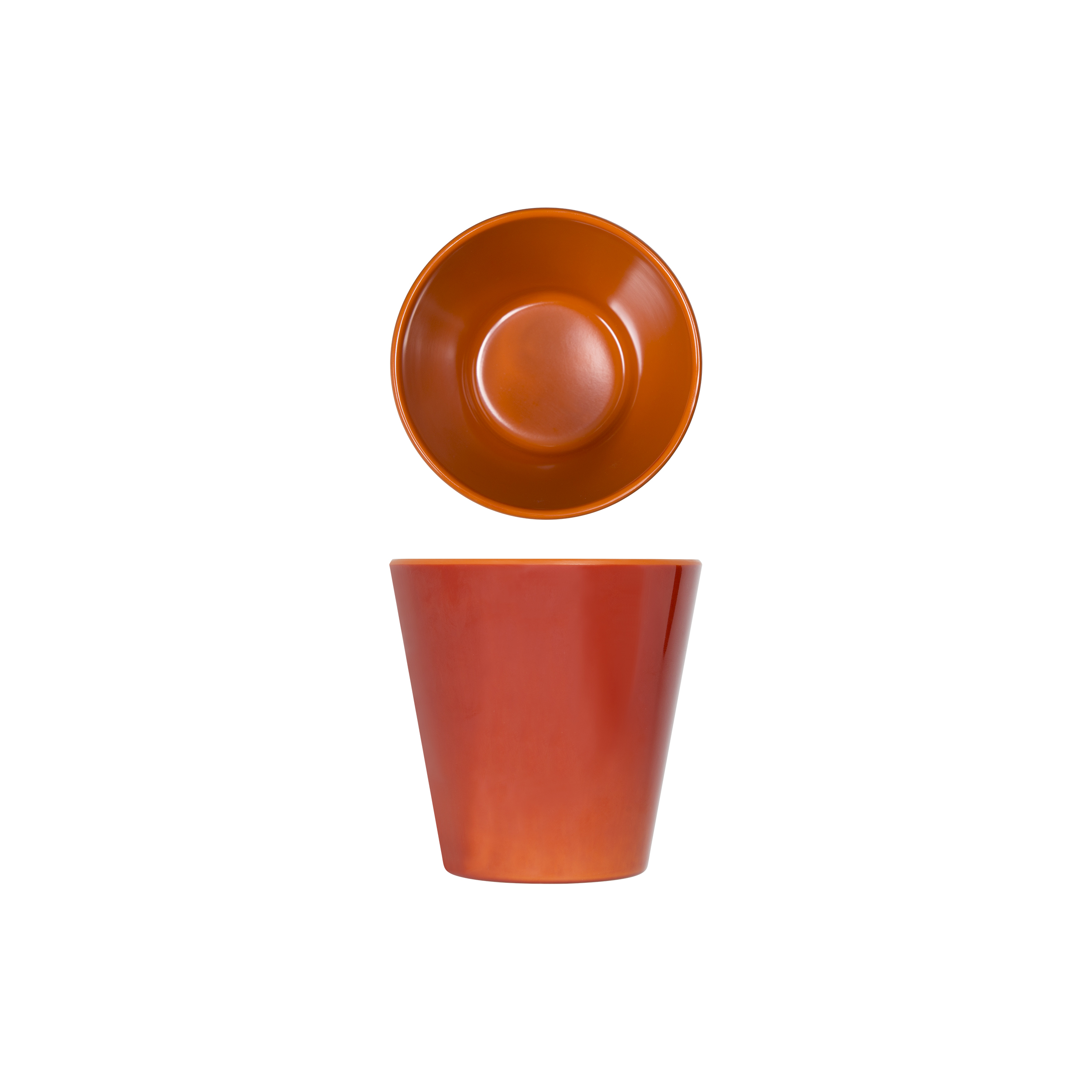 Orange Glazed Melamine Casablanca Pot 9.5cm