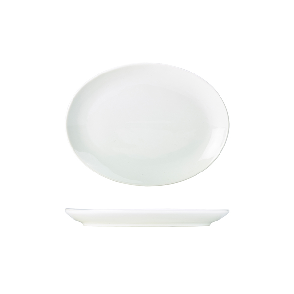 Genware Porcelain Oval Plate 24cm/ 9.5"
