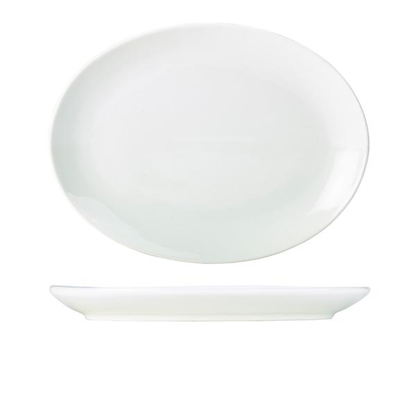 Genware Porcelain Oval Plate 36cm/ 14"