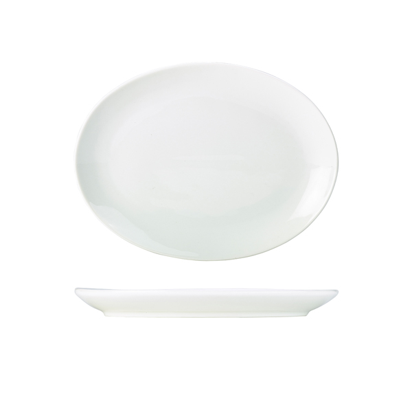 Genware Porcelain Oval Plate 31cm/ 12.25"